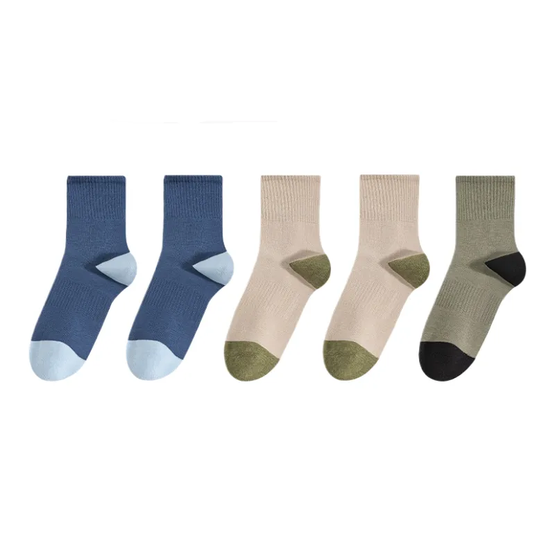 Cotton Gene Mid Calf Socks Men's 5 Pack-3