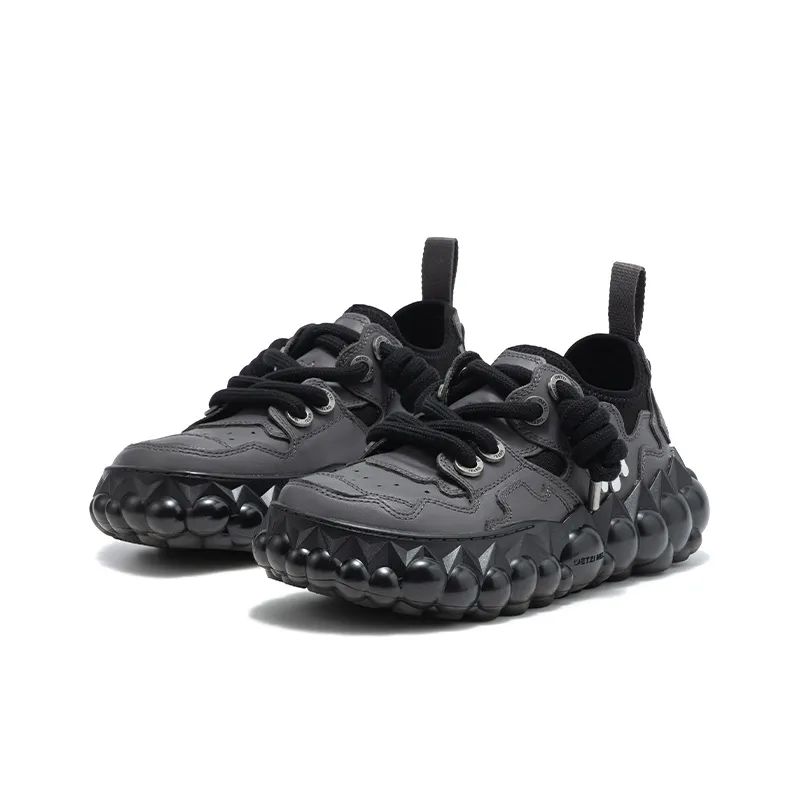 OETZI Fusion Ice Series Wear Resistant Lightweight Breathable Height Increasing Low Top Casual Shoes Unisex Coffee-1