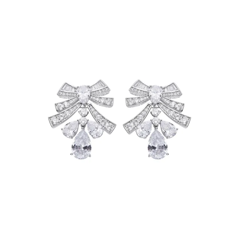 NANA JACQUELINE Brass Earrings Women's White-0