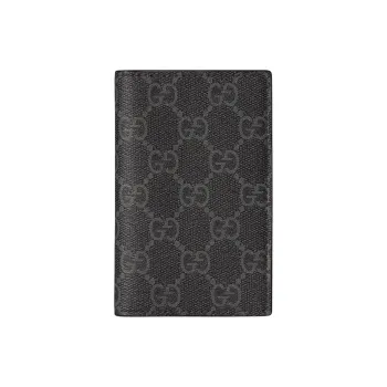 GUCCI GG Emblem Coated Fabrics Card Holder Men's Black