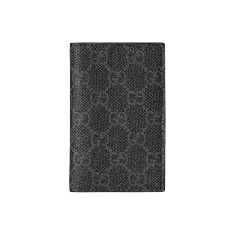 GUCCI GG Emblem Coated Fabrics Card Holder Men's Black-0
