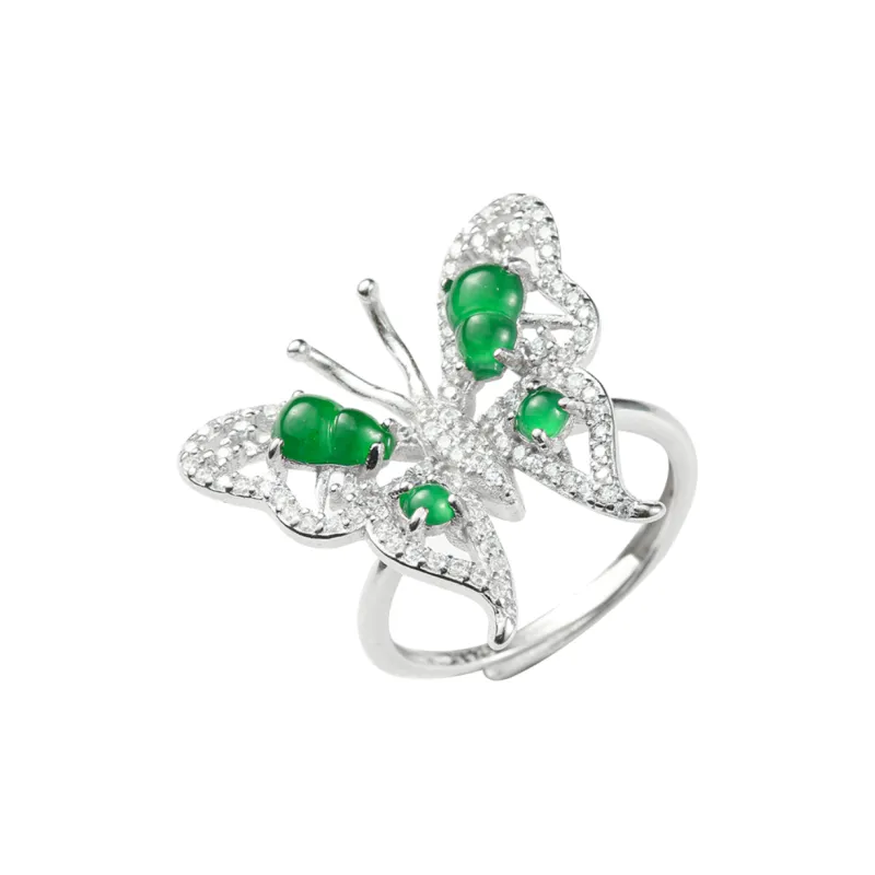 Oriental Jade Ice Glutinous Jadeite Rings Women's-0