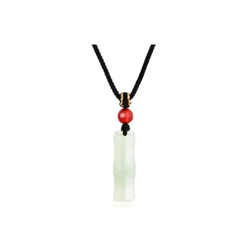 Emerald Dynasty Hetian Jade Necklaces White Jade/Pale Greenish White Jade Unisex