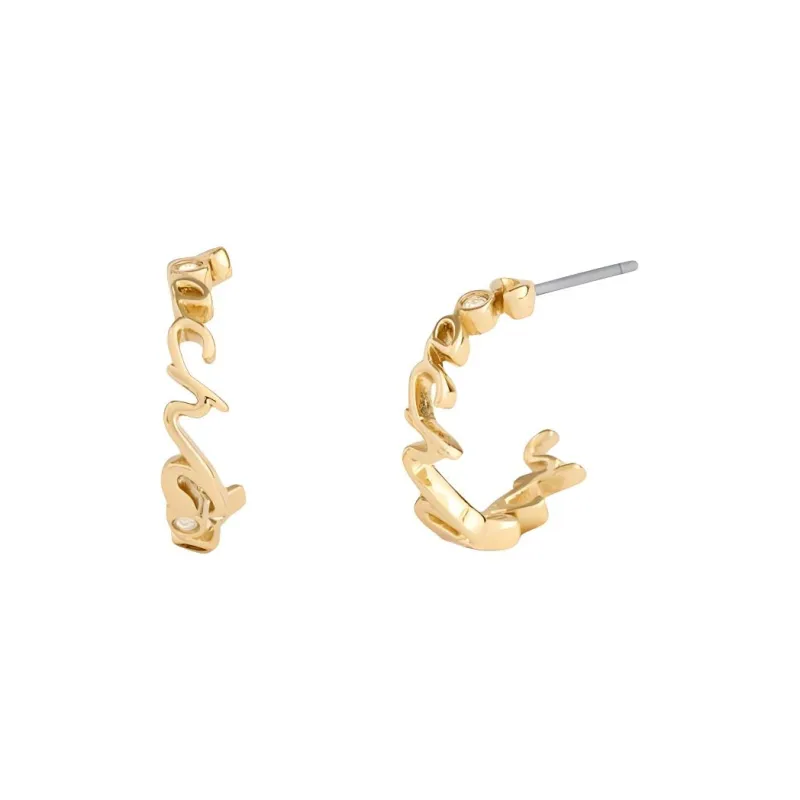COACH Glass Earrings Women's Gold-1