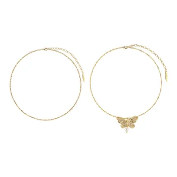 BOONEE ALUS Gold Plated Copper Freshwater Pearl Necklaces Women's