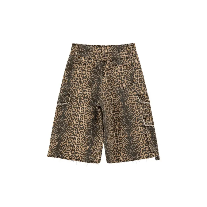 CHUU Casual Pants Women's Leopard Print Coffee-1