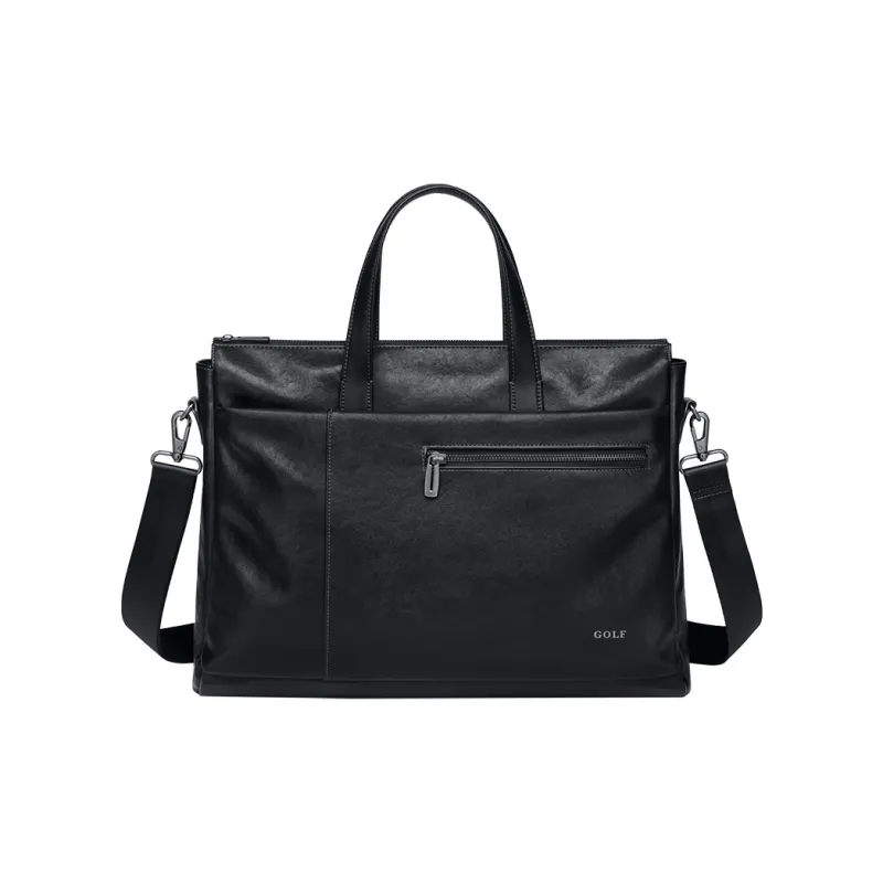 GOLF Synthetic Leather Briefcase Regular Men's Black-0