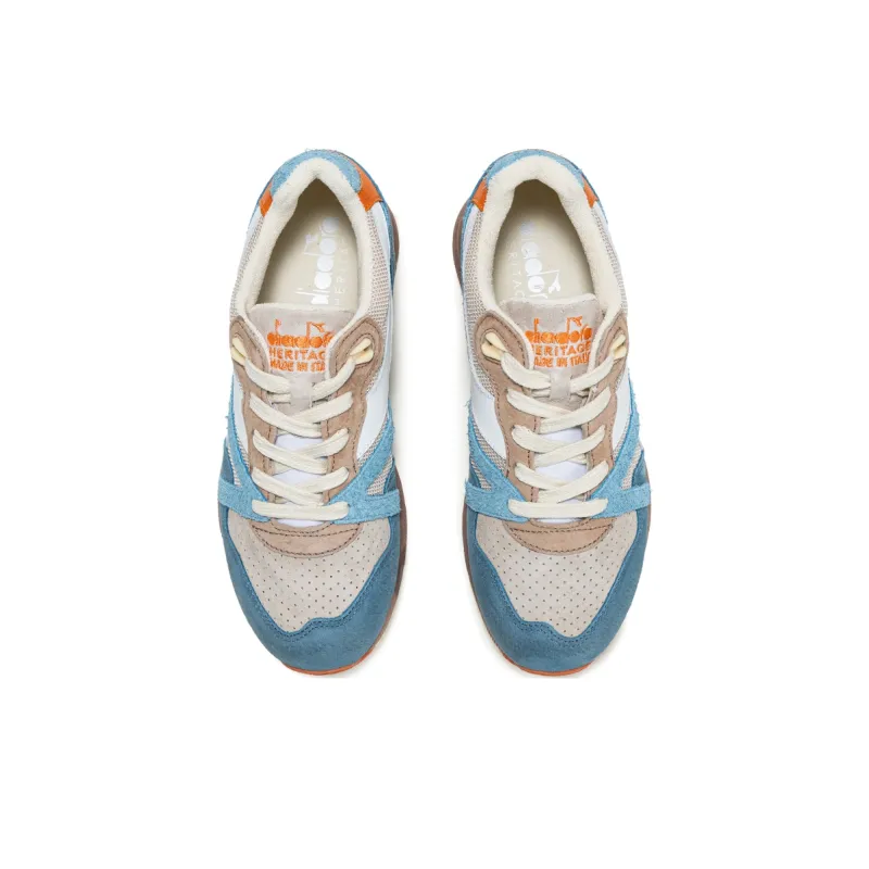 Diadora Anti Slip Wear Resistant Low Top Casual Shoes Unisex Blue-3