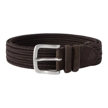 MR P Rayon Calfskin Suede Leather Belts Men's Brown Width 3.5CM