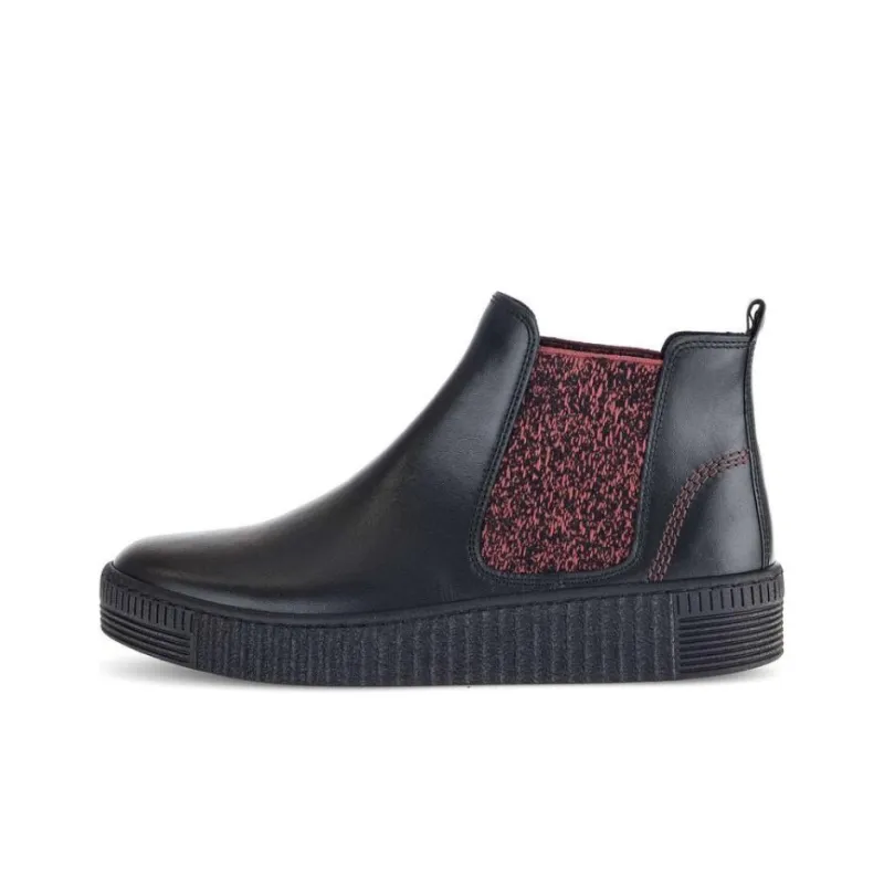 Gabor Fashion Short Chelsea Boots 3.5cm Women's Black-0