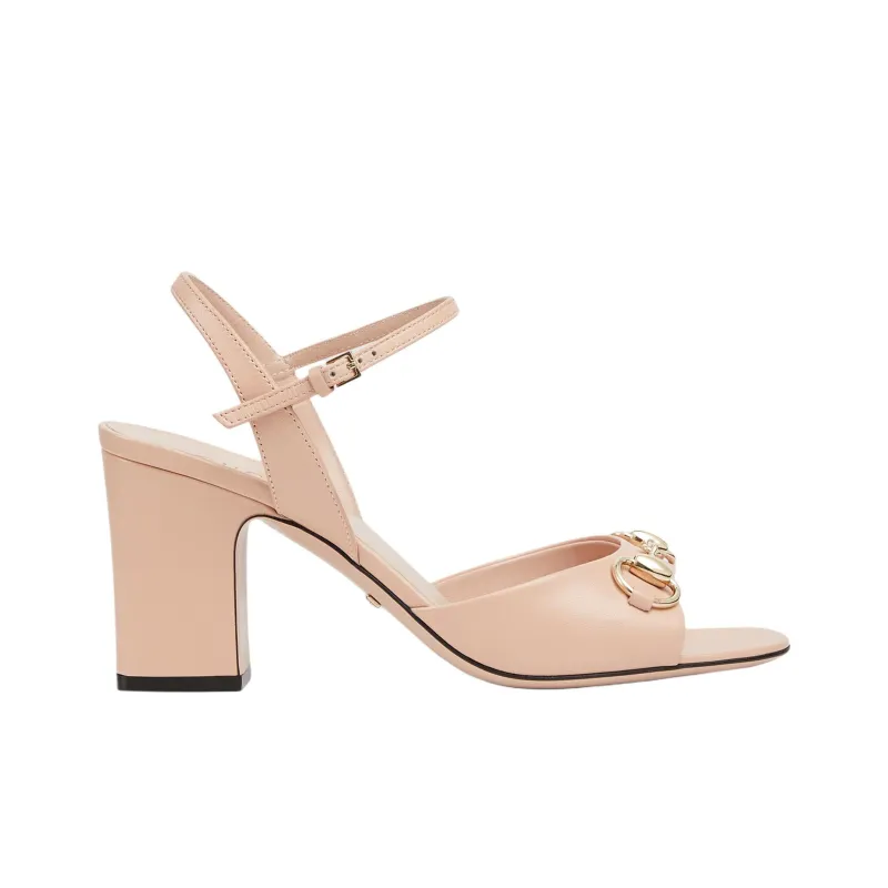GUCCI Horsebit Strap Sandals 7.5cm Women's Pink-1