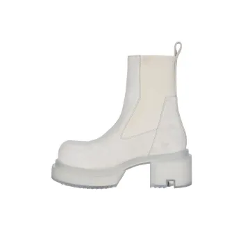 RICK OWENS/RO Hollywood Short Chelsea Boots Men's White