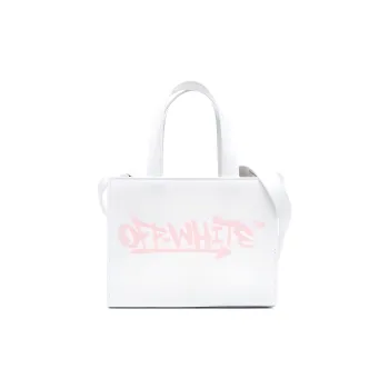 OFF-WHITE Leather Portable Crossbody Bag Shoulder Bag Kids' White