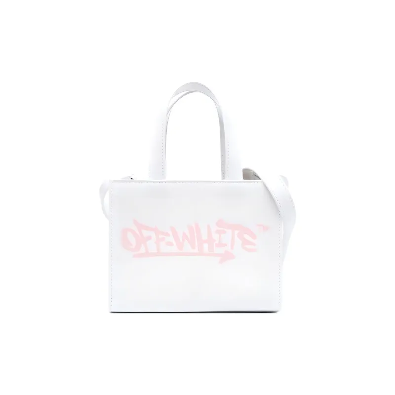 OFF-WHITE Leather Portable Crossbody Bag Shoulder Bag Kids' White-0