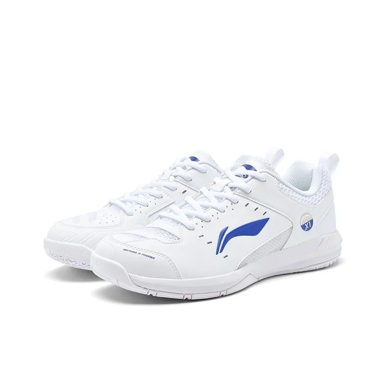 LiNing Feather Anti Slip And Wear Resistant Lightweight Low Top Badminton Shoes Unisex White Blue-2
