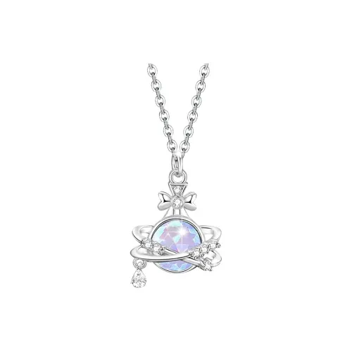 KEMLAIDA Glass Stone 925 Silver Necklaces Women's