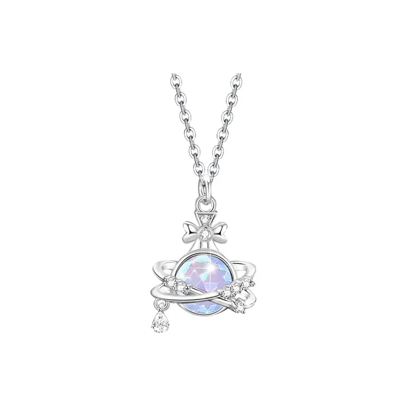 KEMLAIDA Glass Stone 925 Silver Necklaces Women's-0