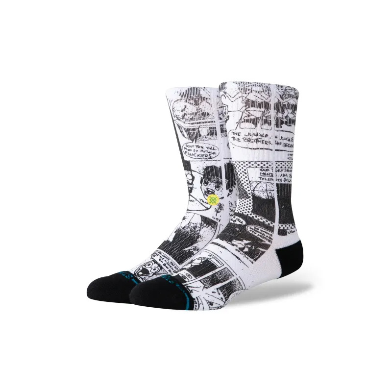 Stance x DE LA SOUL Mid Calf Socks Unisex 1 Pack Black White-0