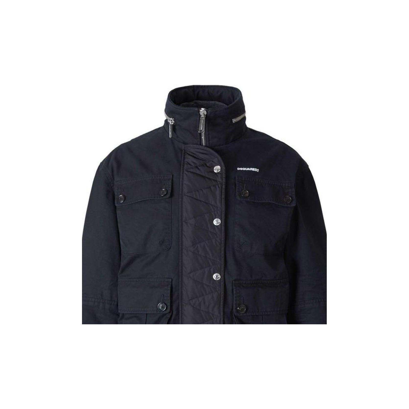 DSQUARED 2 Logo Printed Quilted Jacket - POIZON