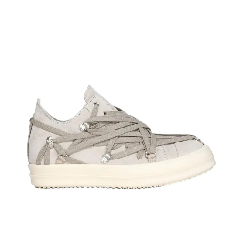 RICK OWENS/RO Mega Low Top Skateboard Shoes Men's Light Gray-1