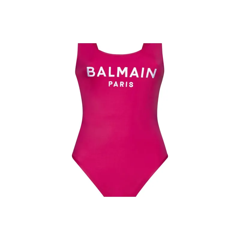 BALMAIN Logo Printed One Piece Swimsuit-4
