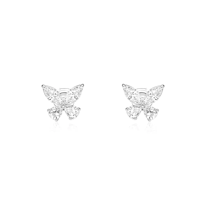 GEMOLA 925 Sterling Silver Stud Earrings Women's White-0