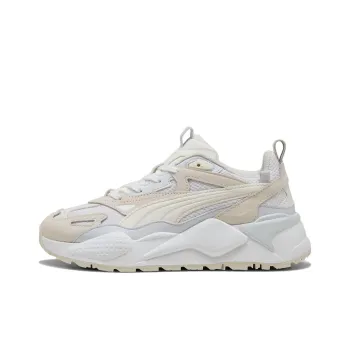 PUMA Shock Absorbers With Abrasion Resistant And Slip Resistant Properties Low Top Tennis Shoes Women's White