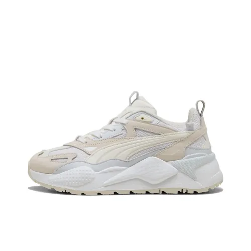 PUMA Shock Absorbers With Abrasion Resistant And Slip Resistant Properties Low Top Tennis Shoes Women's White