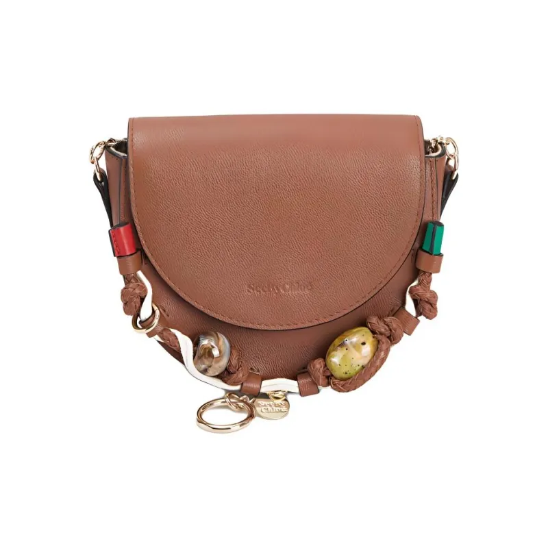 See By Chloe Textured Leather Crossbody Bag, Shoulder Bag Women's Caramel-1