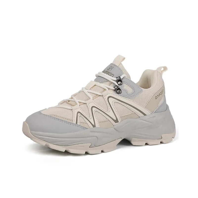 Camssoo Anti Slip And Wear Resistant Breathable Low Top Outdoor Shoes Women's Light Beige Gray-1