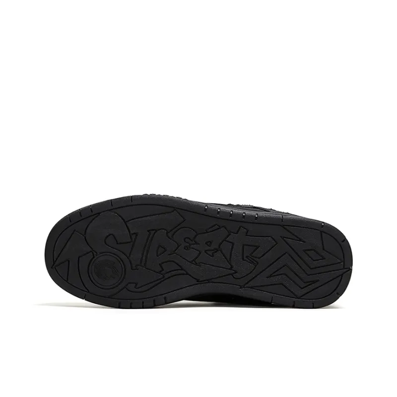 YJ x MKADC Height Increasing Cushioning Low-Top Skateboard Shoes Unisex Black-4