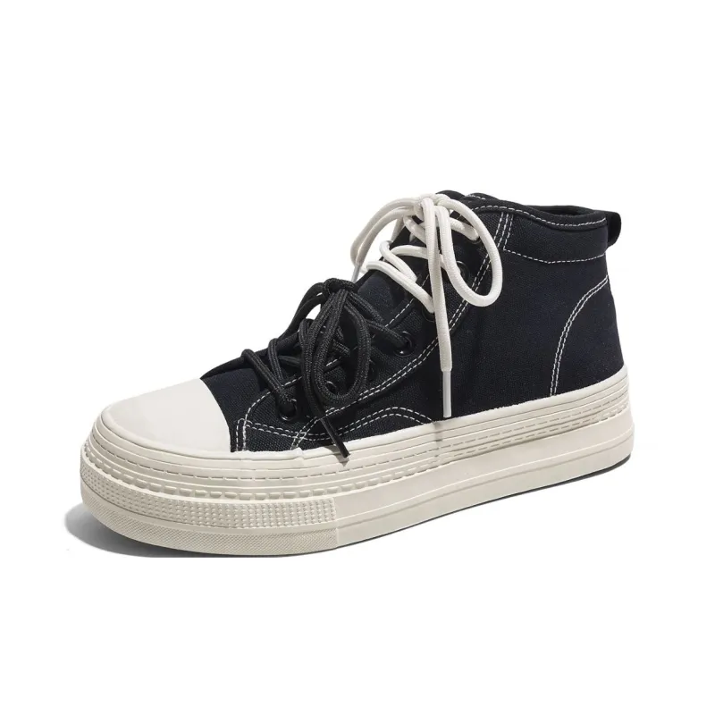 RENBEN Anti Slip And Wear Resistant Warm High Top Canvas Shoes Women's-1
