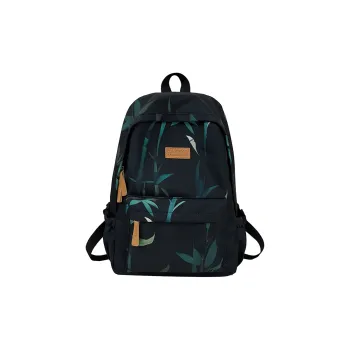 Travel Polyester Backpack Regular Women's Black/White