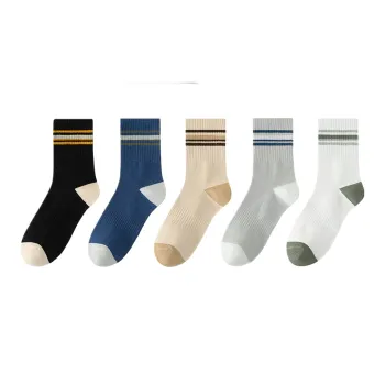 Cotton Gene Mid Calf Socks Men's 5 Pack