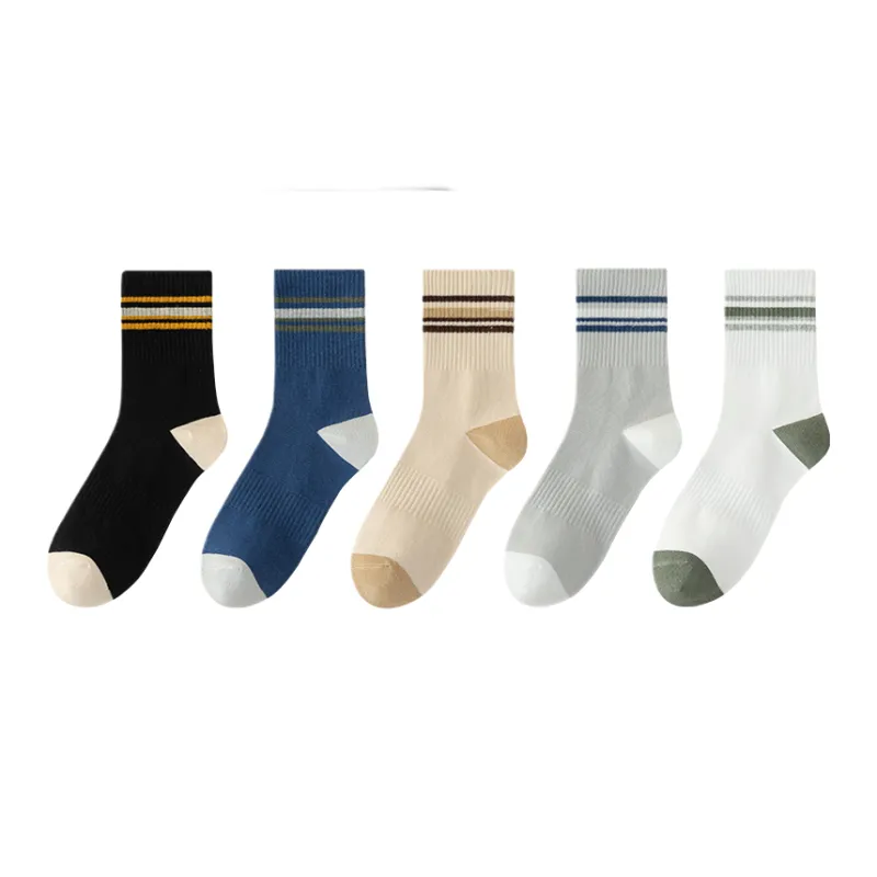 Cotton Gene Mid Calf Socks Men's 5 Pack-0