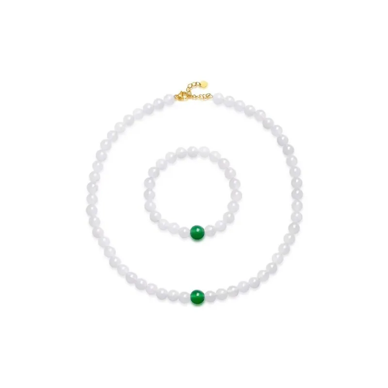 SHARK BABY Golden Silk Jade Necklaces Women's-0