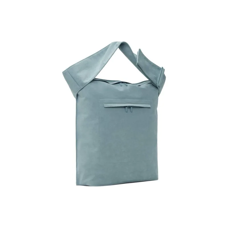 Homme Plissé Issey Miyake Ronan Bouroullec X RB_BAS Relief Faux Suede Shoulder Bag Men's Blue-2