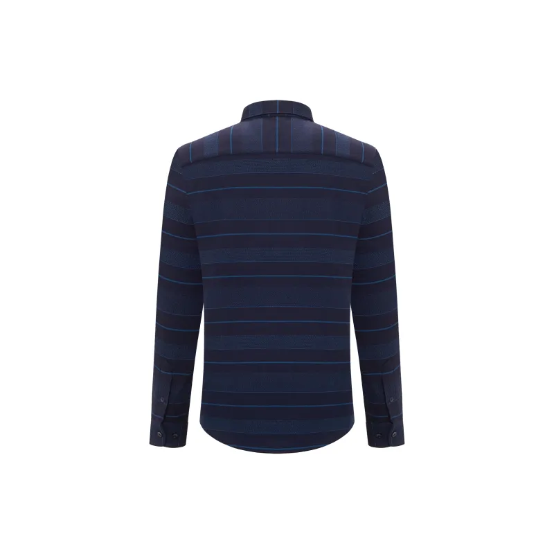 GY Goldlion Shirt Men's Navy Blue-1