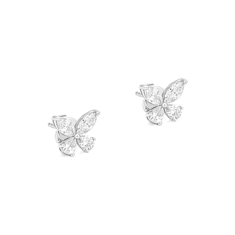 GEMOLA 925 Sterling Silver Stud Earrings Women's White-1
