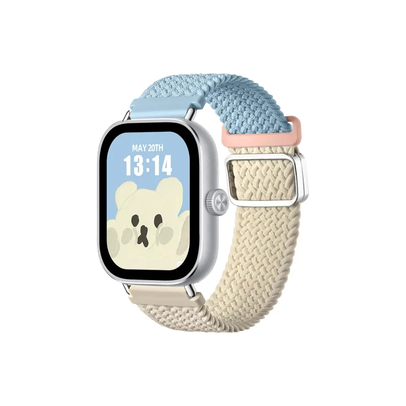 Senior's House Red Beige Compatibility Watch Band 22mm Fabric Material-8