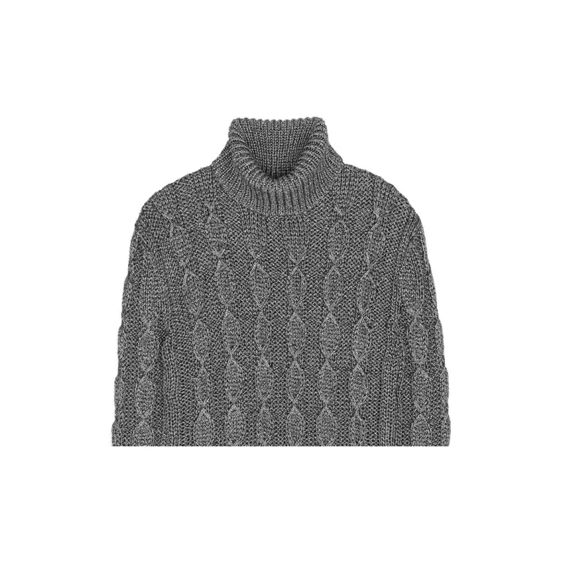 SAINT LAURENT Cable Knit Long Sleeved Jumper-5