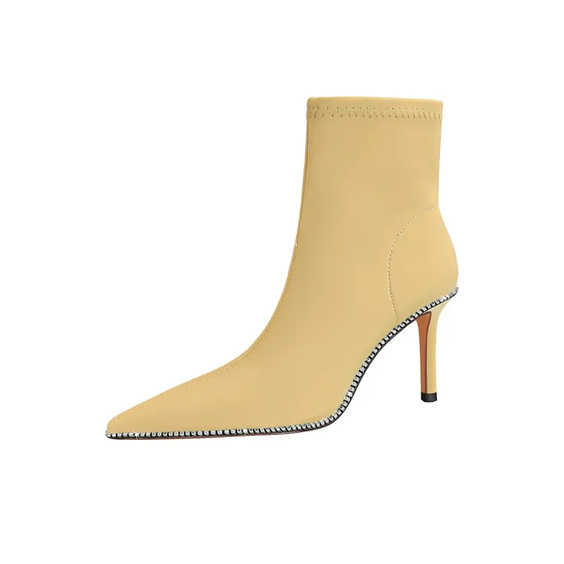 QITUMAUL Ankle Boots 7.5cm Women's-6