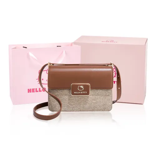 MESUCA Sanrio Collaboration Kitty Series PU Shoulder Bag Regular Women's Brown & White