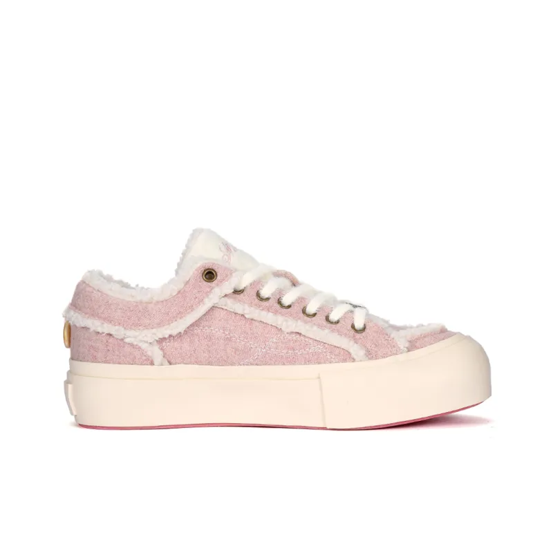 MATNUT Height Increasing Slip Resistant Low Top Skateboard Shoes Unisex Pink-1