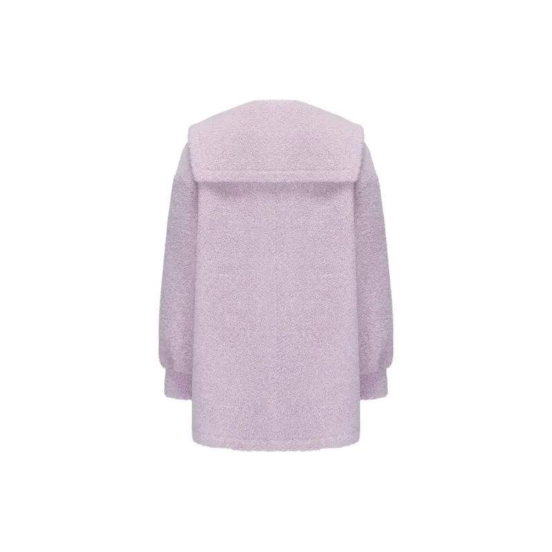 CHIWAWAMEME Velvet feel Coat Women's Milk Taro Purple-1