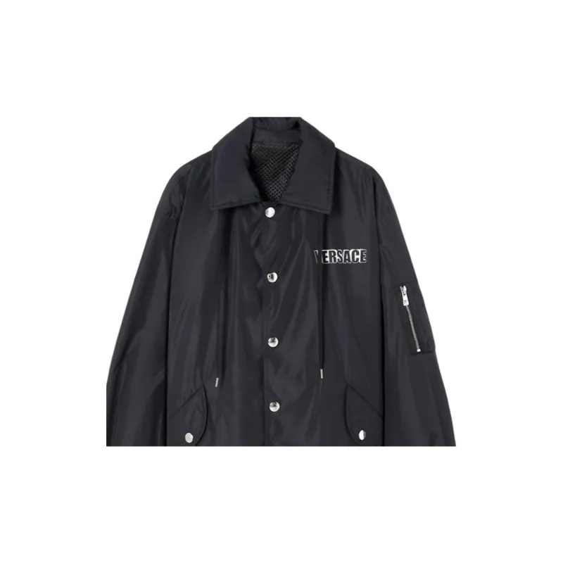 VERSACE SS23 Jackets Coats Men's Black-4