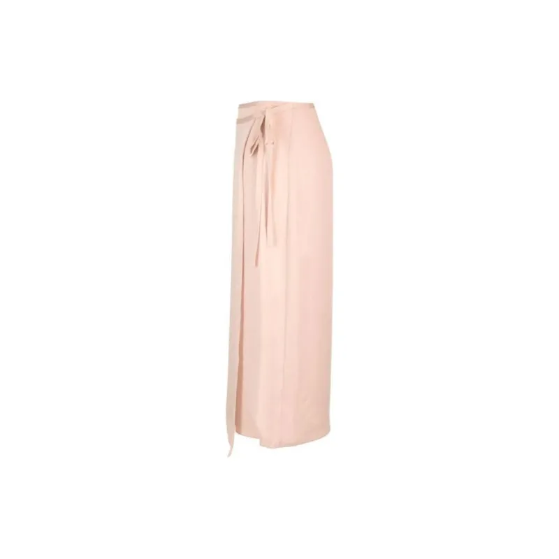 THEORY Flared Hem Wrapped Midi Skirt-2
