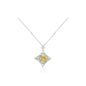 FUNNXI S925 Silver Rhodium Plated Gold Necklaces Women's