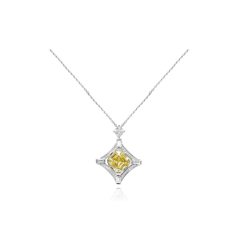 FUNNXI S925 Silver Rhodium Plated Gold Necklaces Women's-0