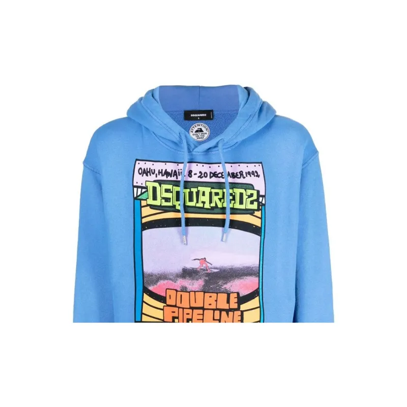 DSQUARED 2 Logo Printed Long Sleeved Hoodie-5